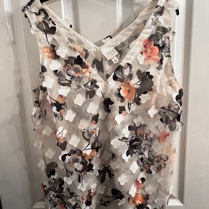 Sheer, Floral Tank Size Large